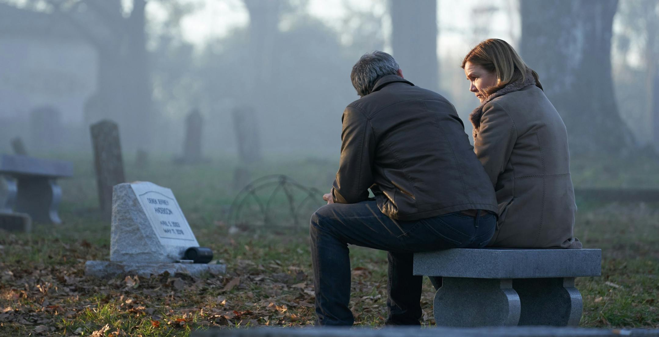 Ben Mendelsohn and Mare Winningham in "The Outsider."