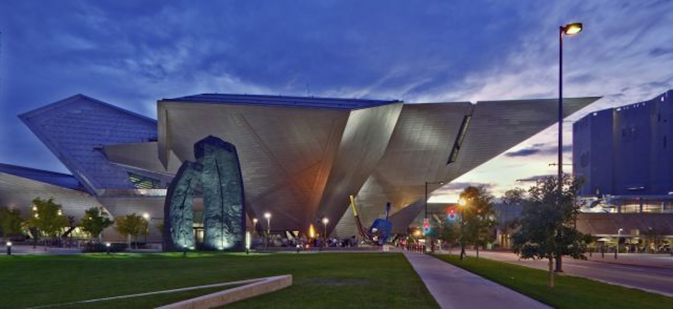 provided photo / DAM Hamilton building, night view, Denver Art Museum