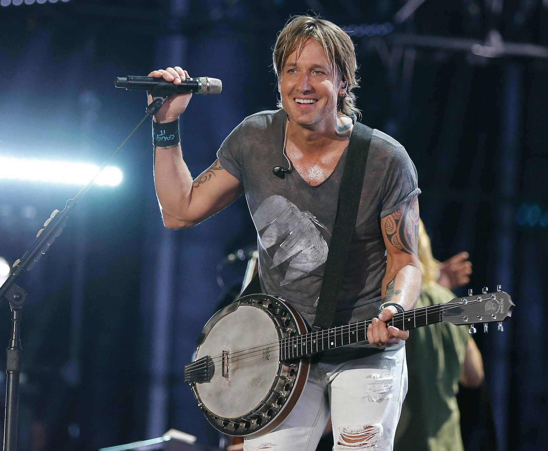 Keith Urban performs at the CMA Music Festival at Nissan Stadium on Sunday, June 12, 2016, in Nashville, Tenn.
