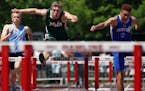 Josh Sampson of Mounds View won the boys 300 meter hurdles with a time of 38.11. ] ANTHONY SOUFFLE • anthony.souffle@startribune.com Student athlete