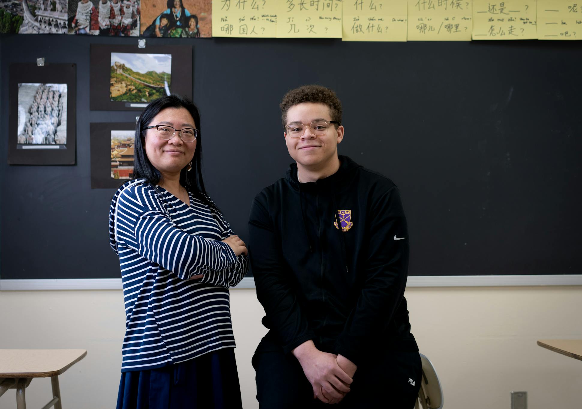 Cretin-Derham Hall High School Mandarin teacher Nan Wang inspired student Wyatte Nissen.