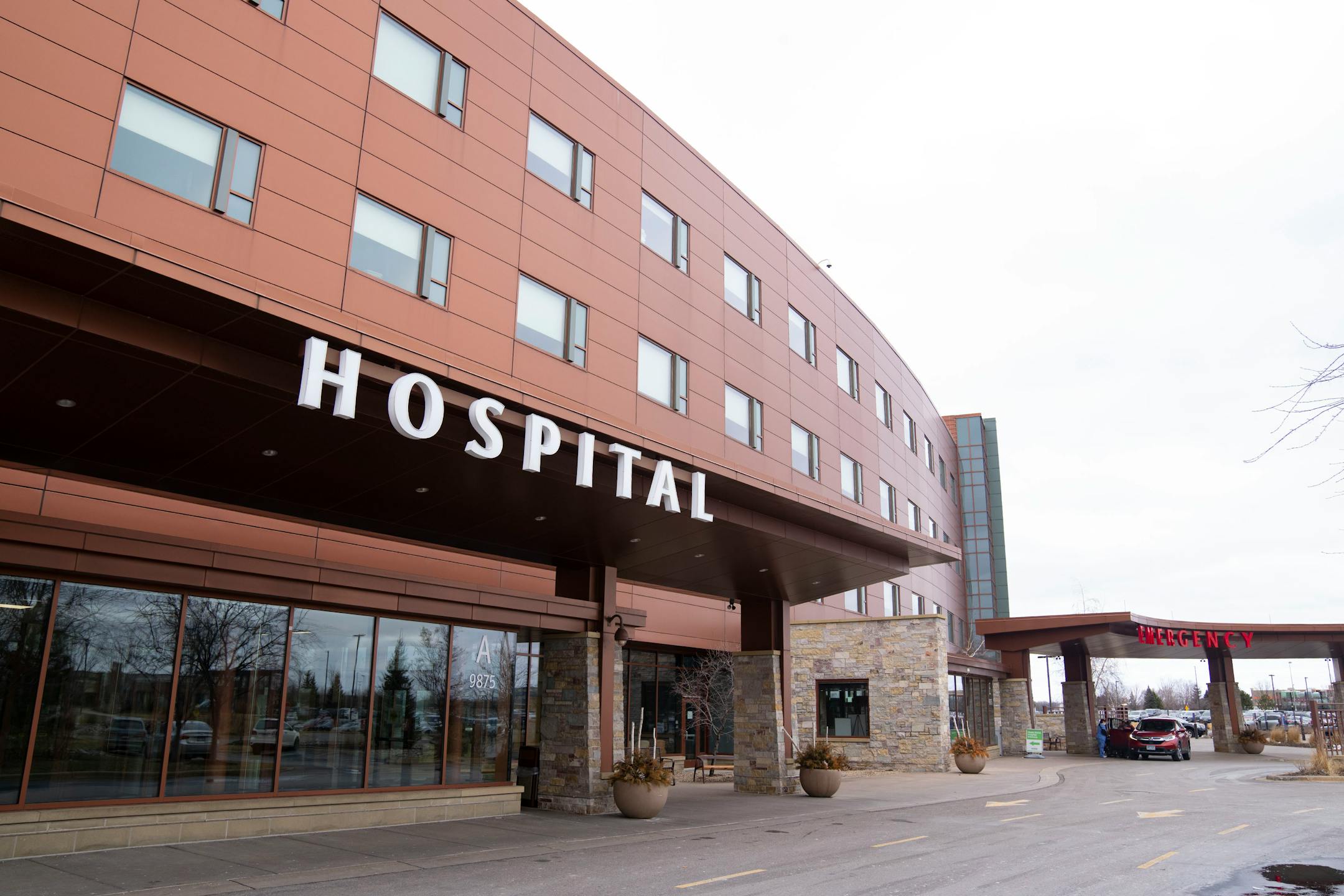 The exterior of Maple Grove Hospital Thursday, March 24, 2022 in Maple Grove, Minn.