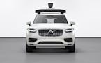 This undated product image provided by Volvo Cars shows the Volvo XC90 SUV. Uber is teaming with Volvo Cars to launch its newest self-driving vehicle.