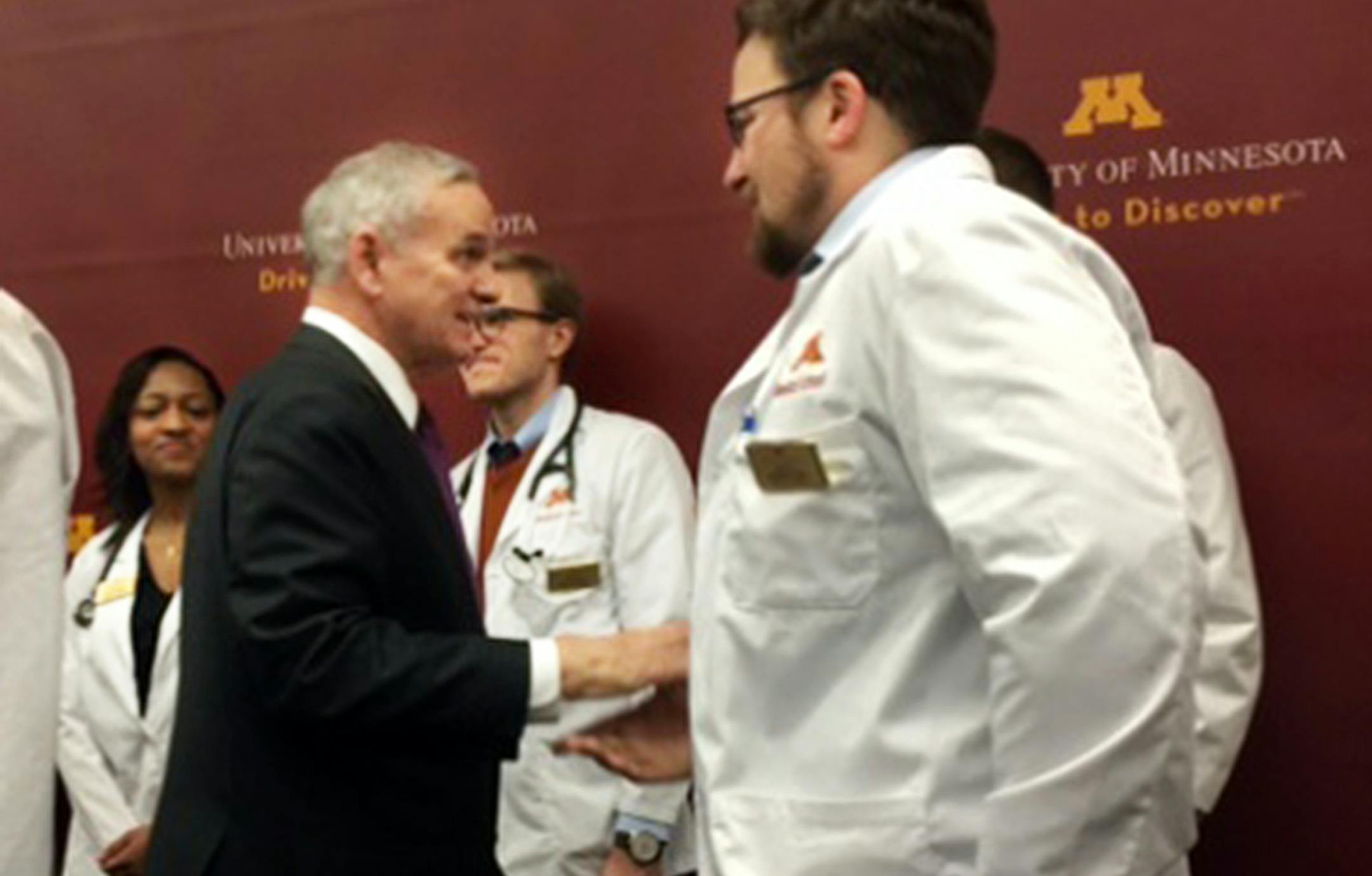 Gov. Mark Dayton is proposing that the state invest $30 million in the University Of Minnesota Medical School in hopes of re-establishing its national prominence by restoring lost tenured faculty members.