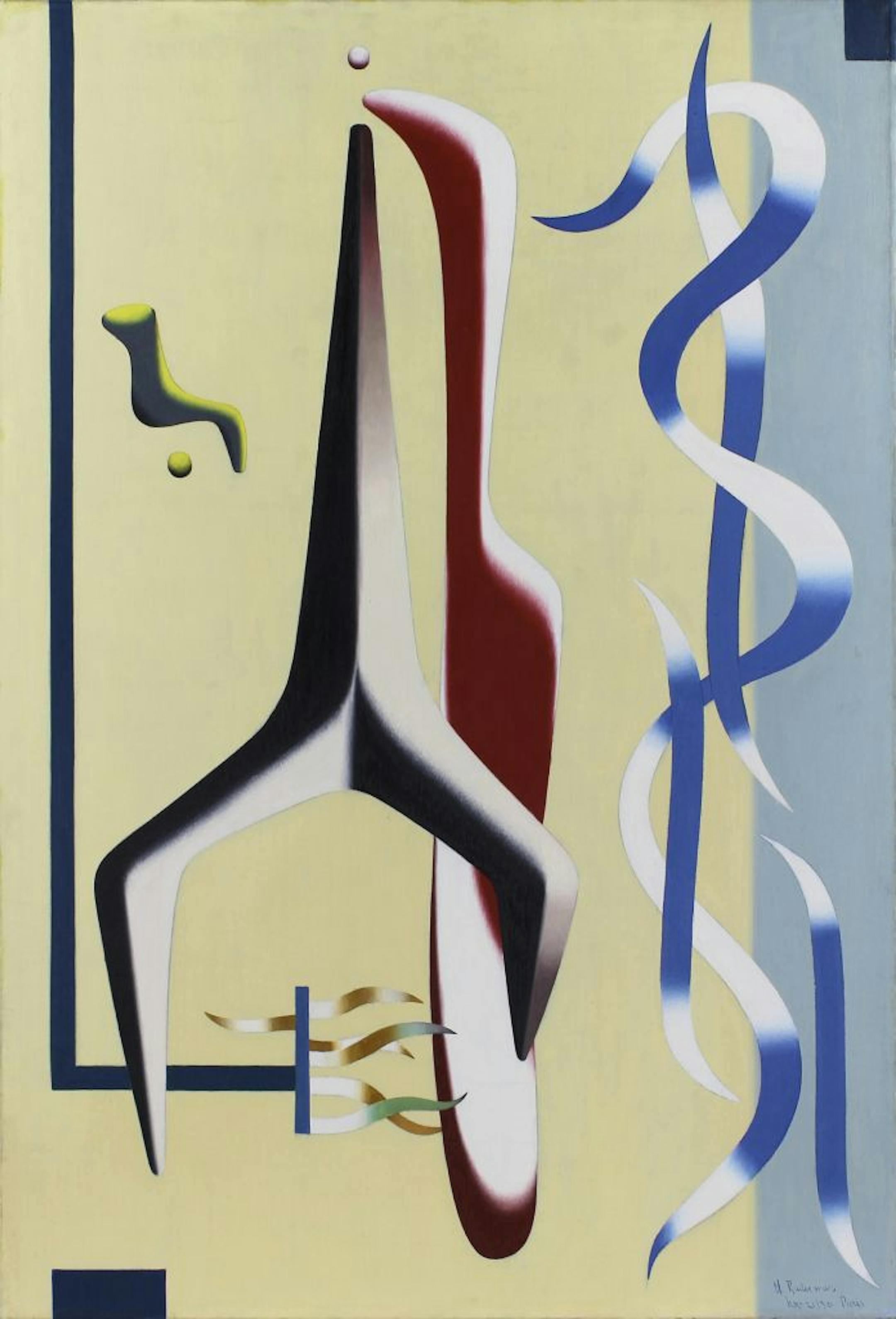 Painting by Charles BiedermanUntitled, Paris, November 21, 1936 Oil on canvas 51 x 34.875 images Image courtesy B & W Arts