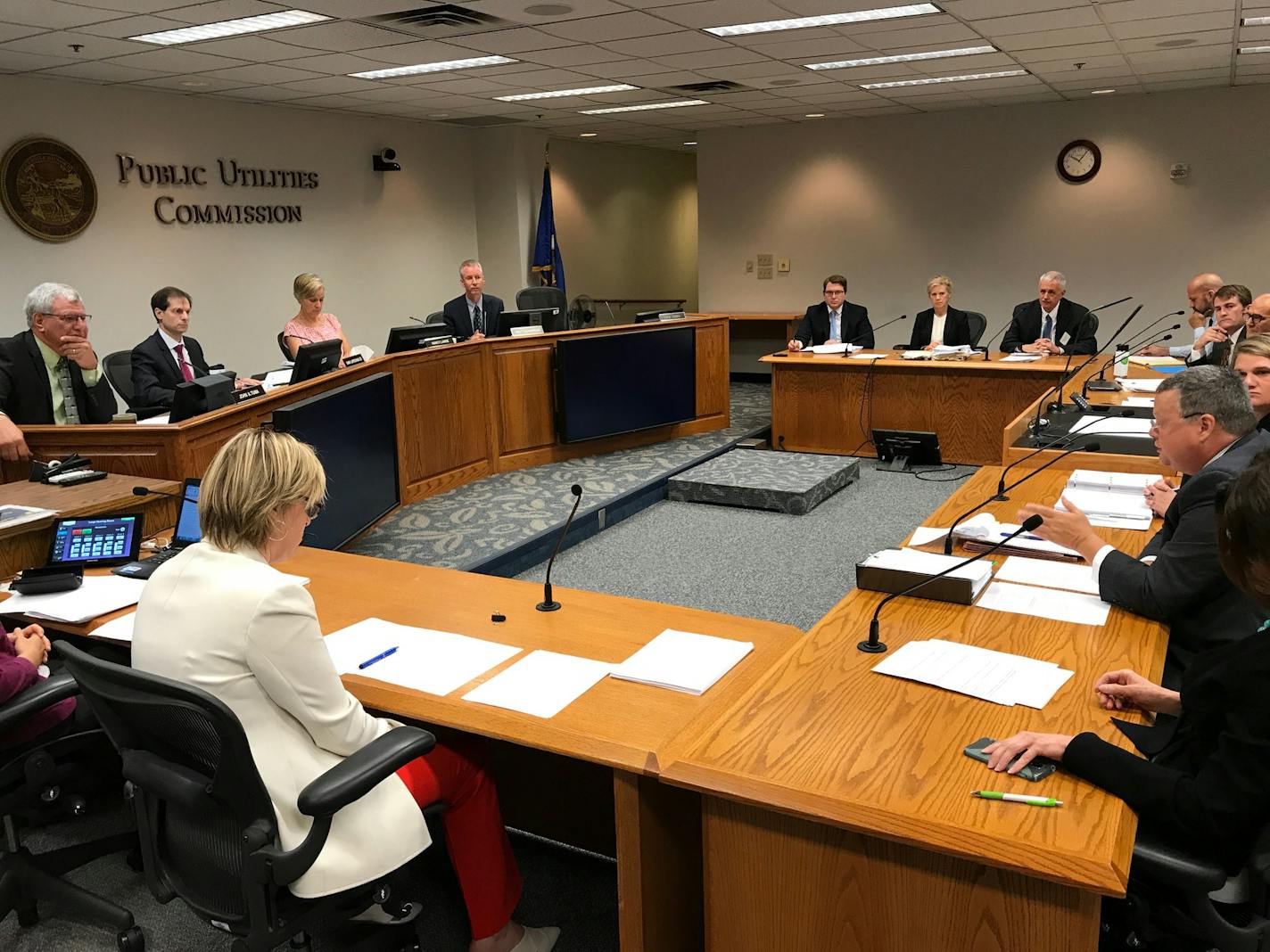 Gregory Merz, an attorney representing Friends of the Lock and Dam, addresses the Public Utilities Commission on Thursday, August 16, 2018.