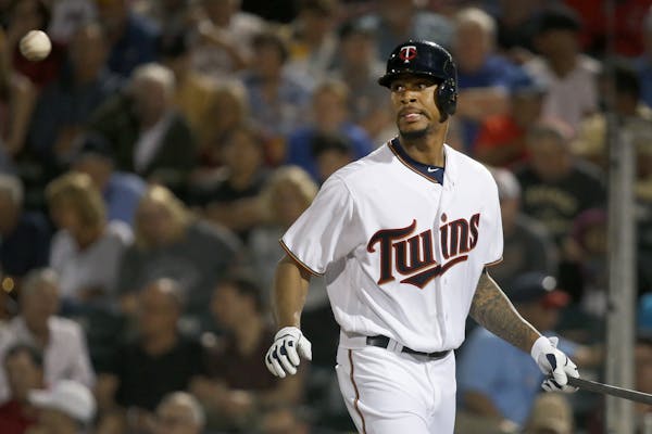 Minnesota Twins Byron Buxton walked back to the dugout after striking out earlier this spring.