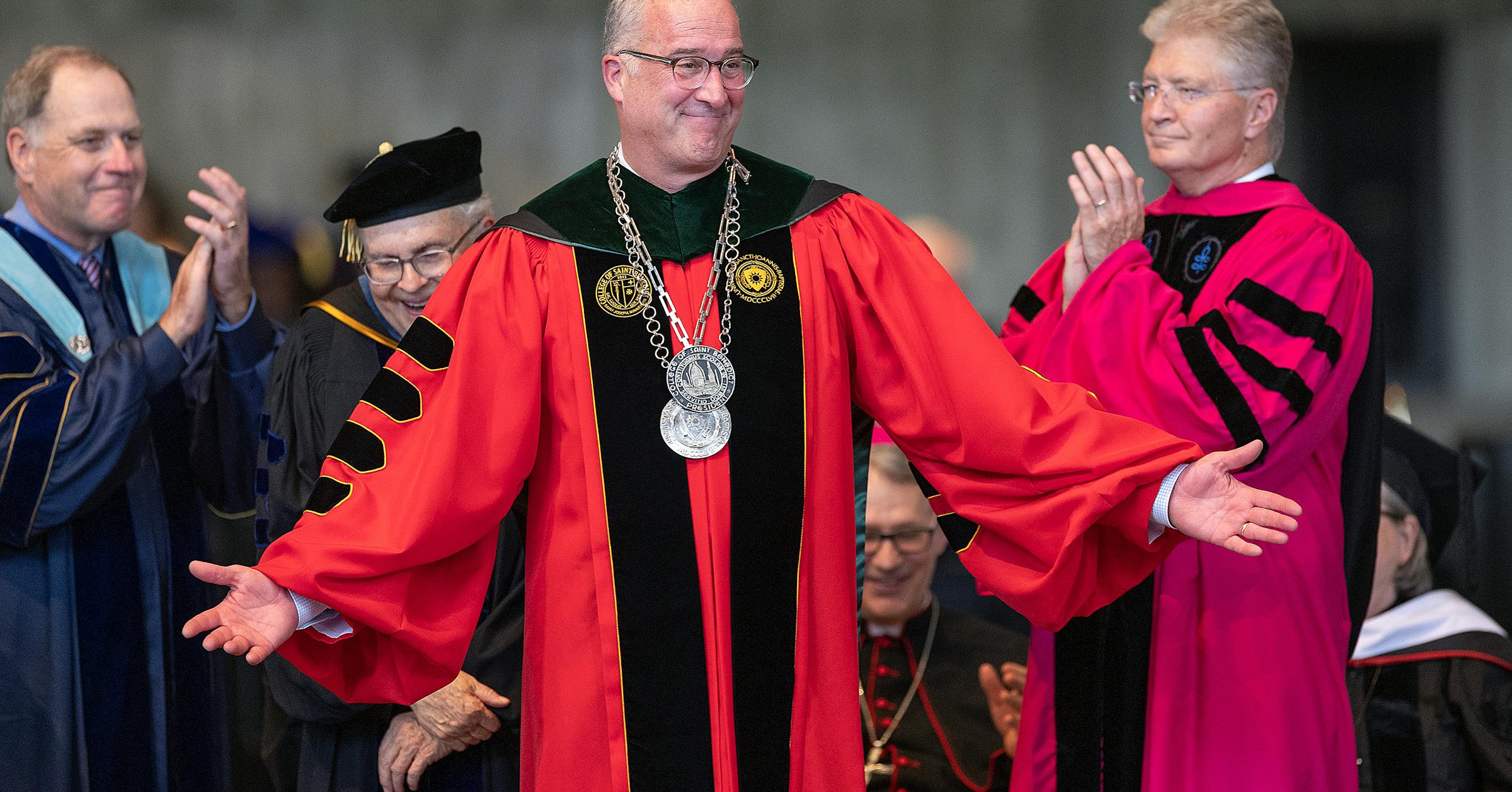 New CSB/SJU president celebrates integrated campuses at inauguration