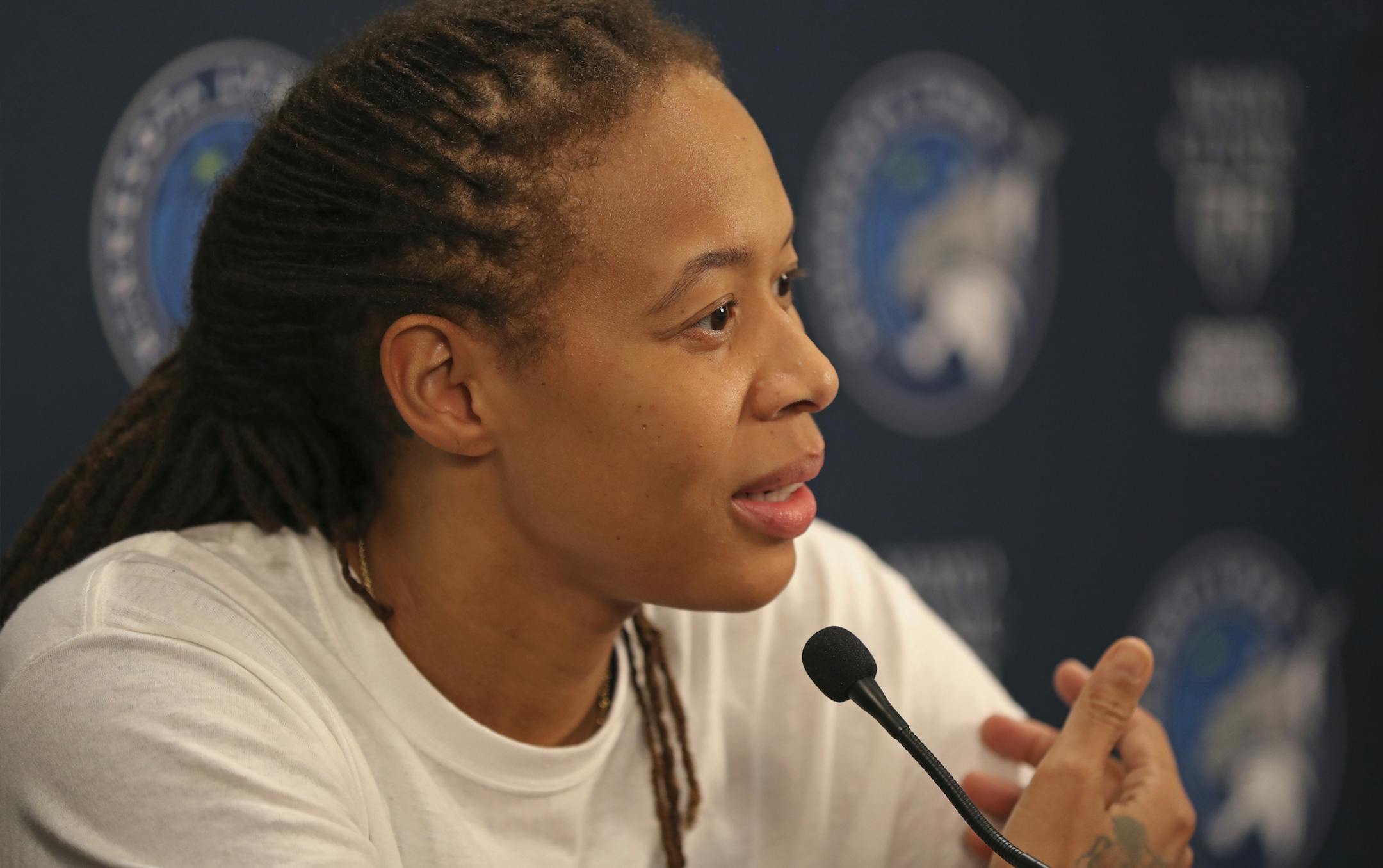 Winnipeg Jets goalie Connor Hellebuyck (37) looks on during the third period of an NHL hockey game against the Buffalo Sabres, Sunday, Feb. 23, 2020, in Buffalo, N.Y. (AP Photo/Jeffrey T. Barnes)