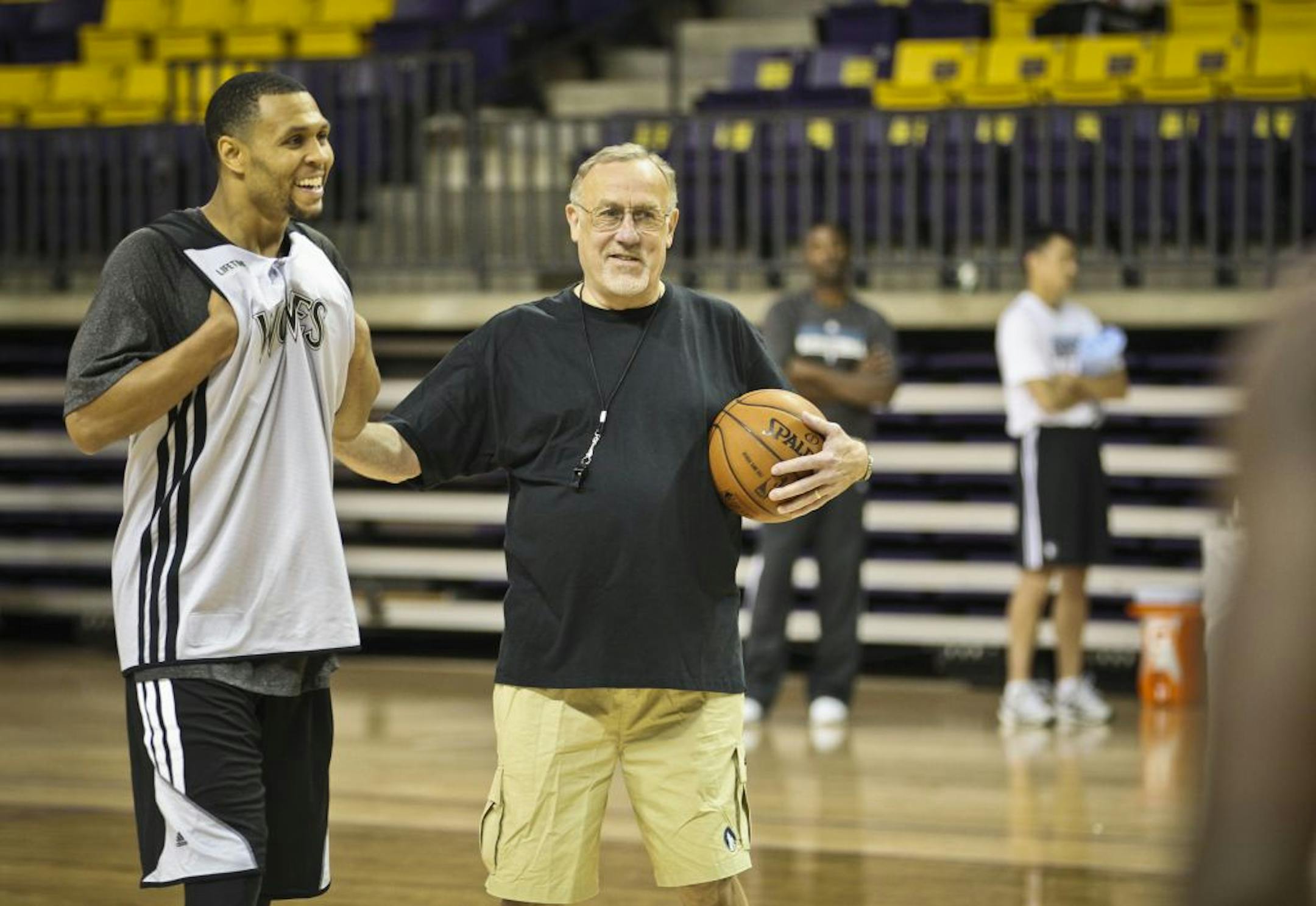 Rick Adelman during a Wolves practice in November.