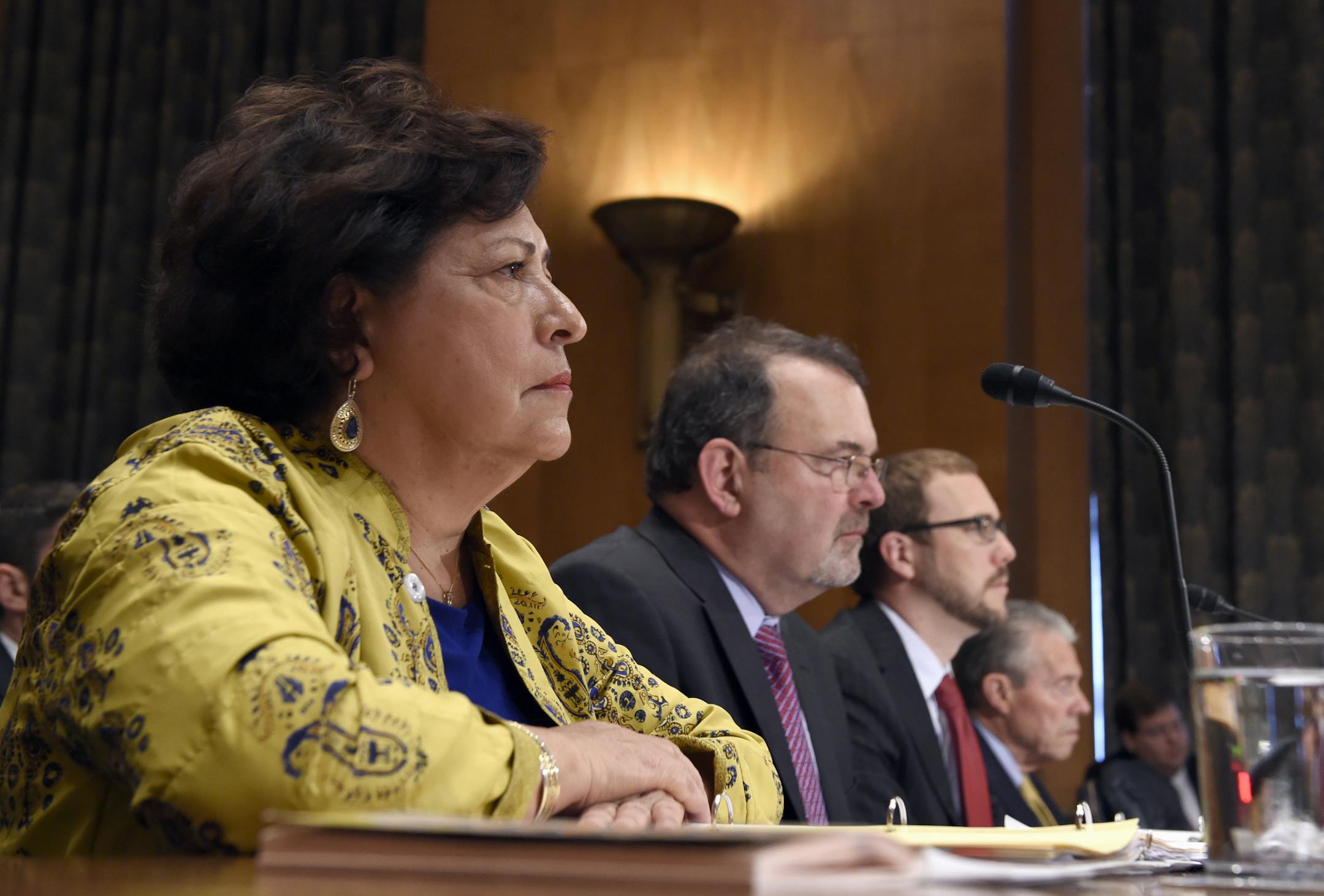 Office of Personnel Management Director Katherine Archuleta, left.