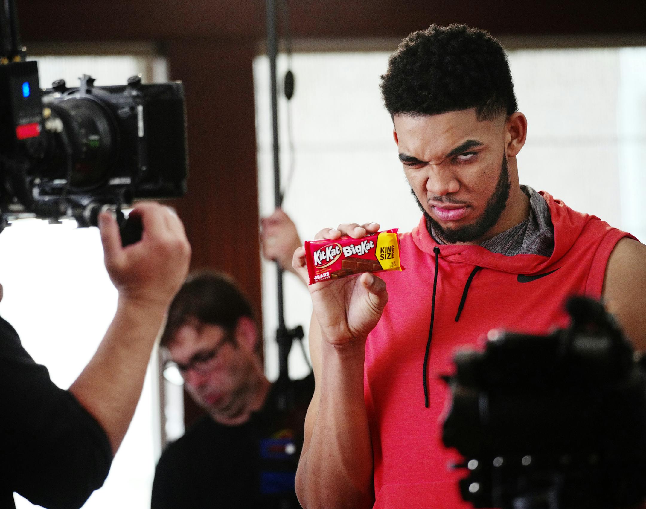 Kit Kat is joining forces with NBA superstar Karl Anthony Towns for a web ad filled with humor. ]Richard Tsong-Taatariiïrichard.tsong-taatarii@startribune.com