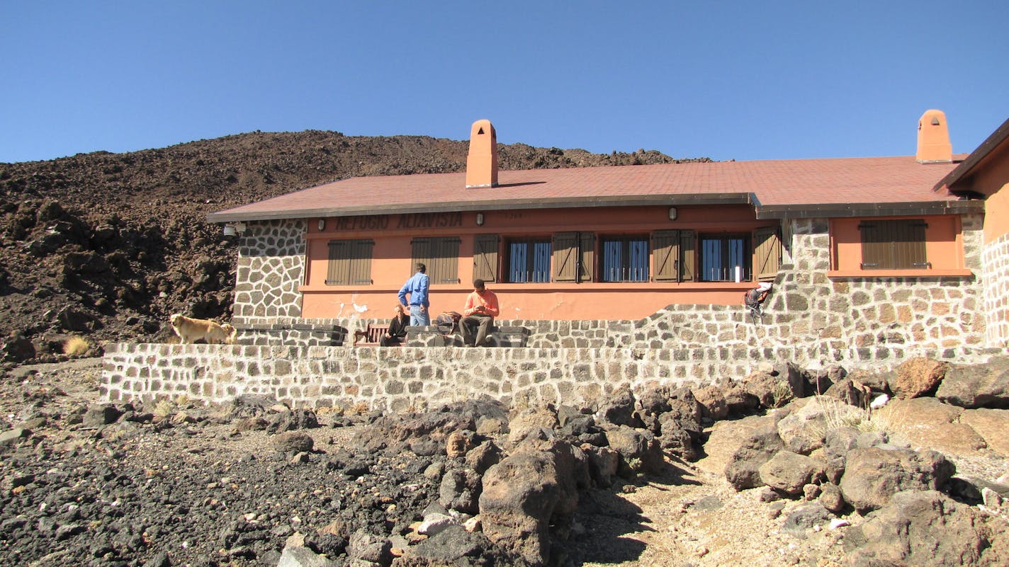 Hikers stop at Refugio Altavista during a hike up Mt. Teide, in Spain's Teide National Park on the Canary Islands. ] Photo by Melanie Radzicki McManus/Special to the Star Tribune