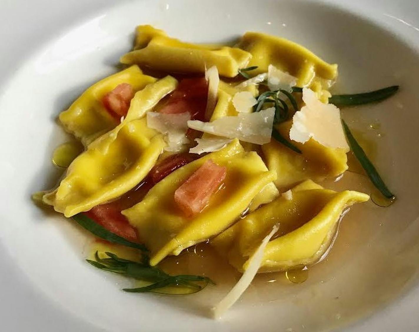 Mascarpone agnolotti from Restaurant Alma.