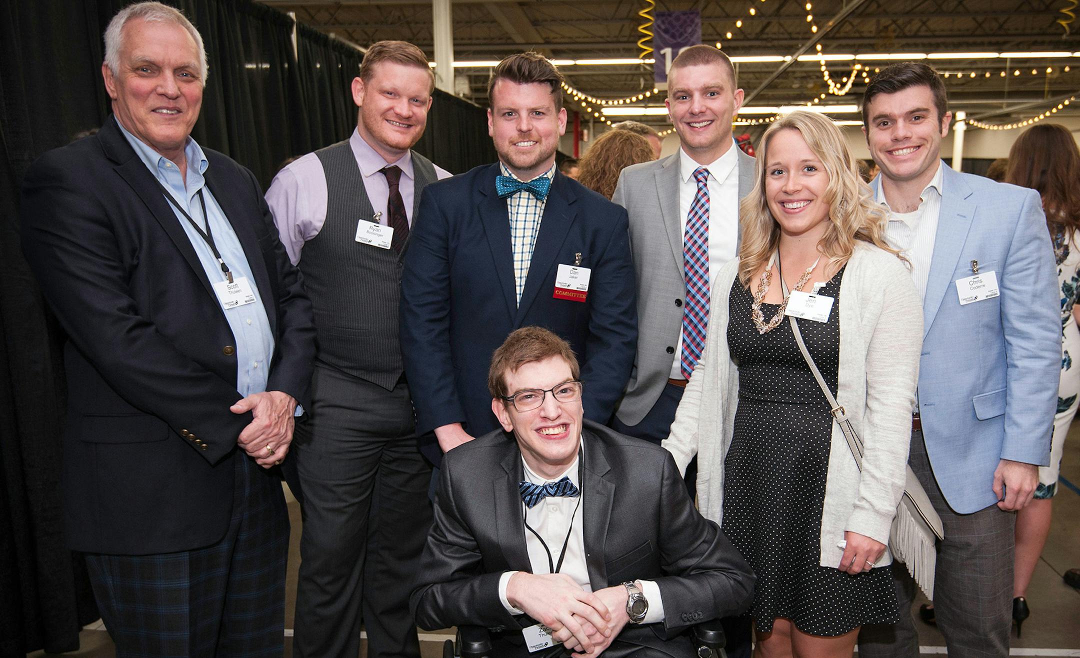 Scott Thuleen, Ryan Boosinger, Dan Jaker, Zach Thuleen (front), Andy Thuleen, Jen Dye and Chris Coderre.