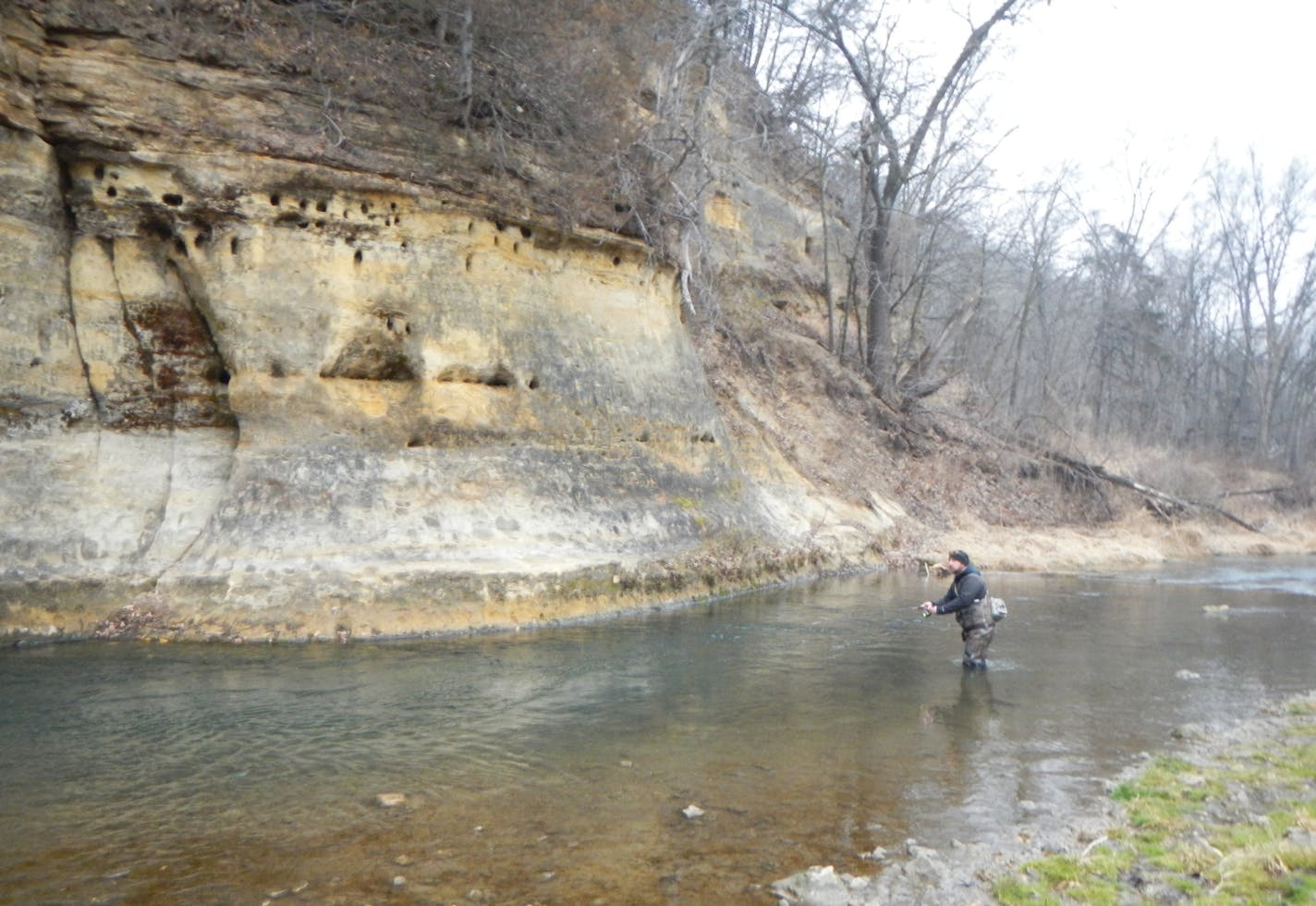 Courtesy of MN DNR. Winter trout fishing at Whitewater State Park.