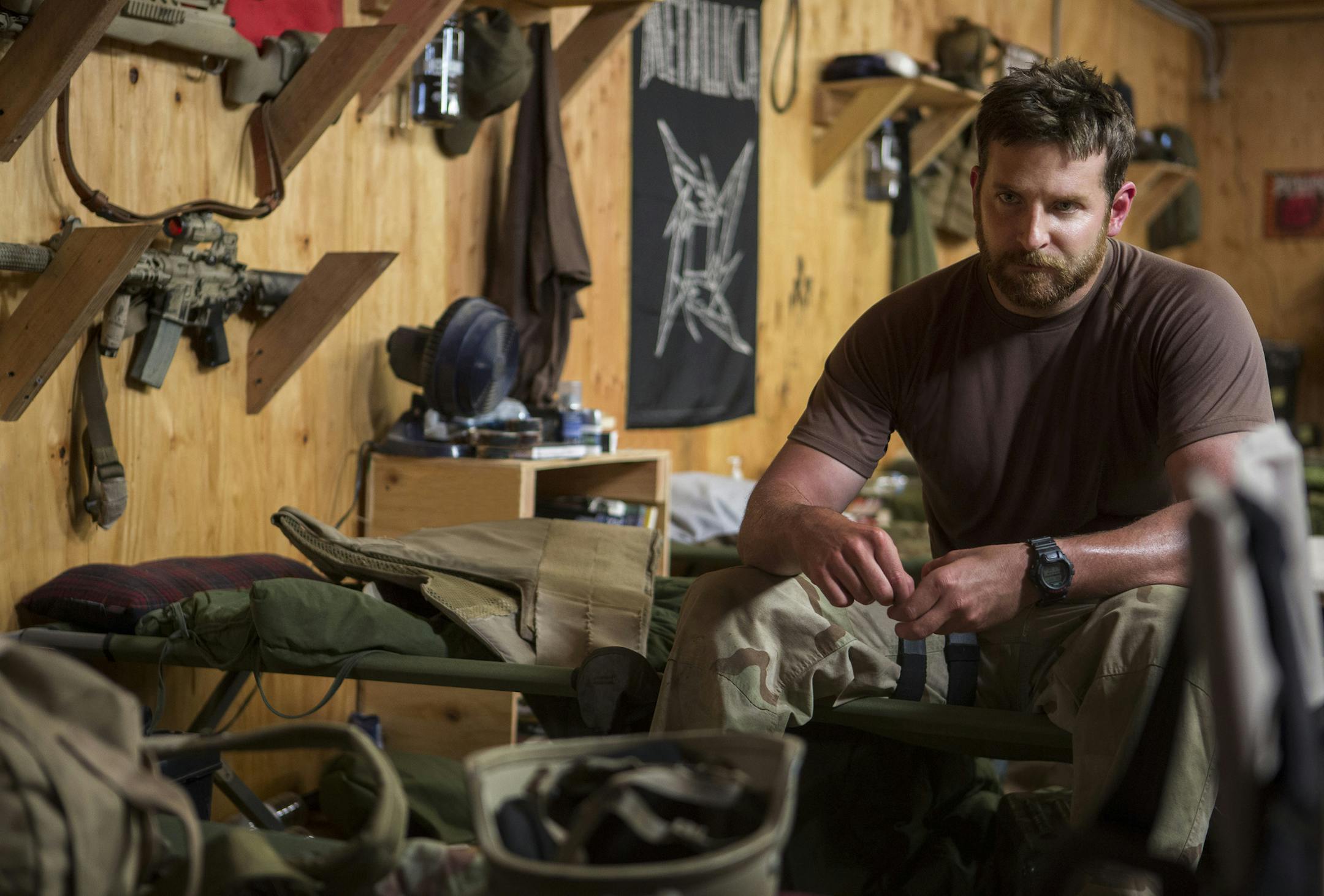 In this image released by Warner Bros. Pictures, Bradley Cooper appears in a scene from "American Sniper." (AP Photo/Warner Bros. Pictures, Keith Bernstein)