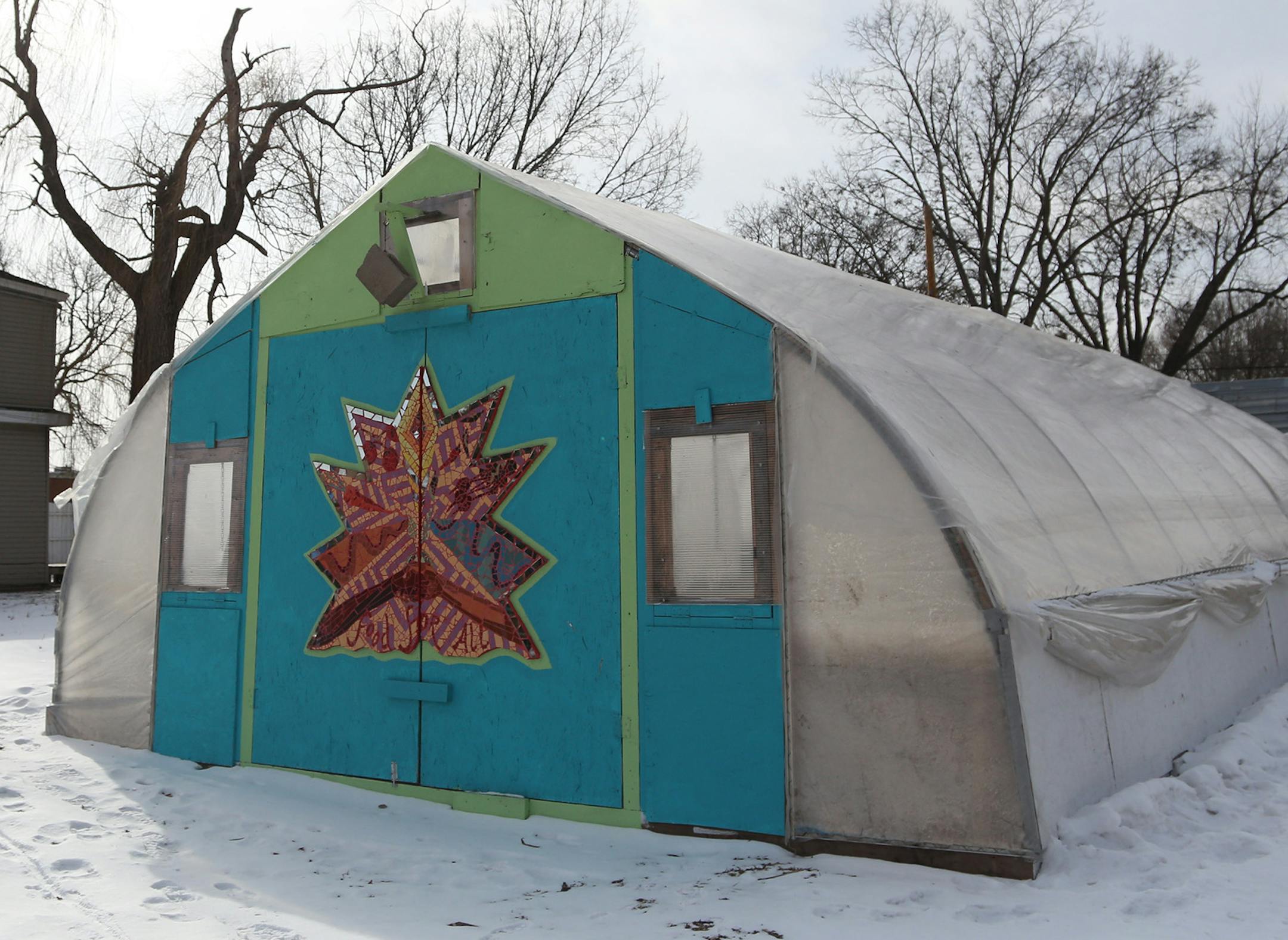 One of the greenhouses at Stone's Throw Urban Farm. ] (KYNDELL HARKNESS/STAR TRIBUNE) kyndell.harkness@startribune.com At Stone's Throw Urban Farm in Minneapolis, Min., Wednesday, February 18, 2015. This is a Jacobson column about urban farming being a vital, legitimate land use according to advocates.