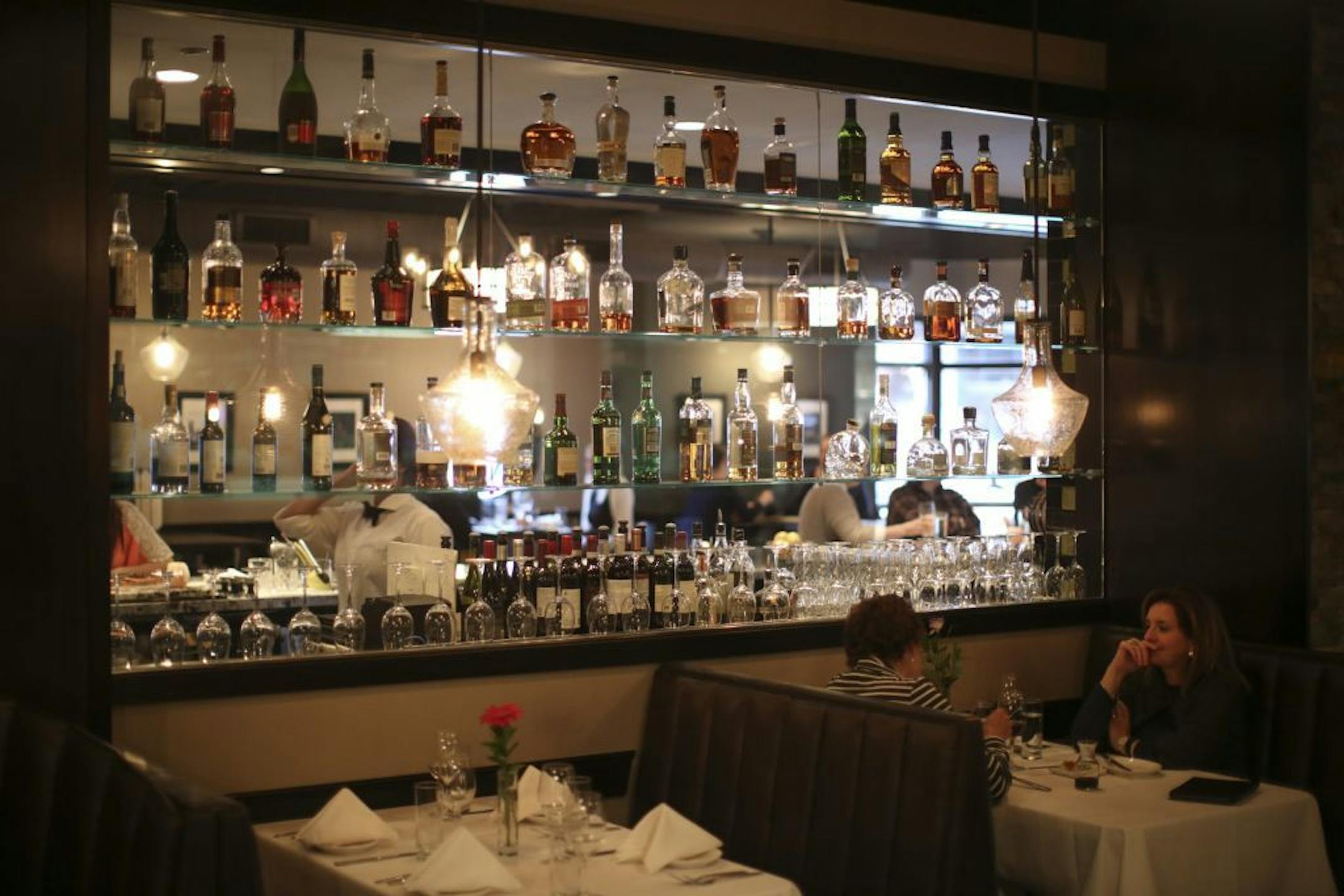 Looking from the dining room through to the bar at Salt Cellar.