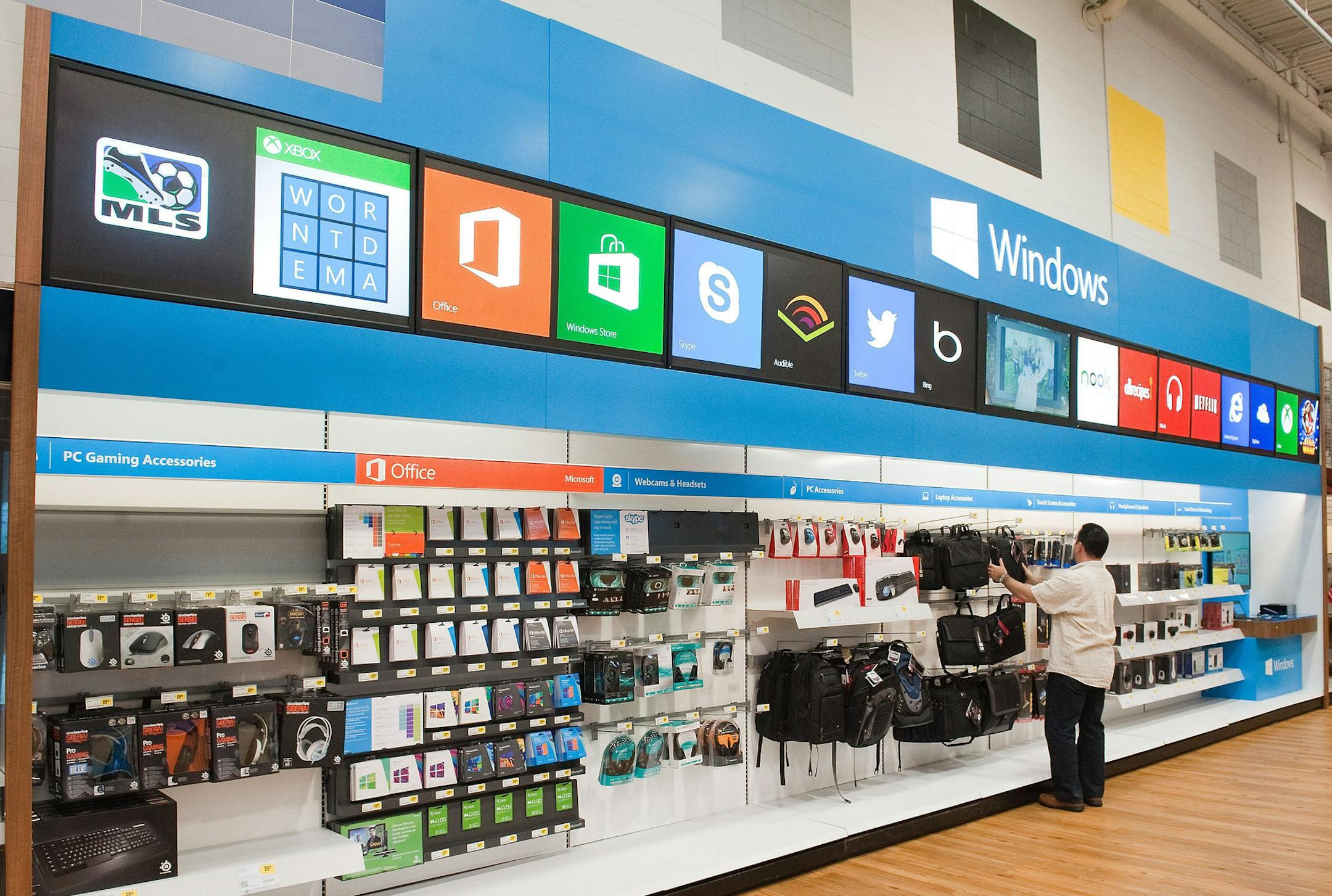 This undated image provided by Microsoft Corp., shows a Windows Store only at Best Buy.