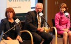 DFL candidates for governor Erin Murphy, Tim Walz and Lori Swanson debated Friday at MPR studios in St. Paul.