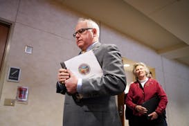 Gov. Tim Walz walked into a news conference late Monday afternoon at which he announced that all restaurants and bars in the state should be limited t
