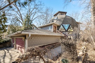 Natural light permeates the geodesic home in south Minneapolis.