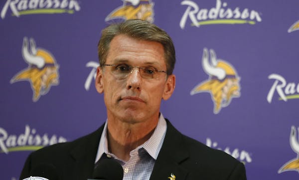 Vikings general manger Rick Spielman talked with reporters about the decision to play Adrain Peterson Sunday at New Orleans Monday September 15 , 2014