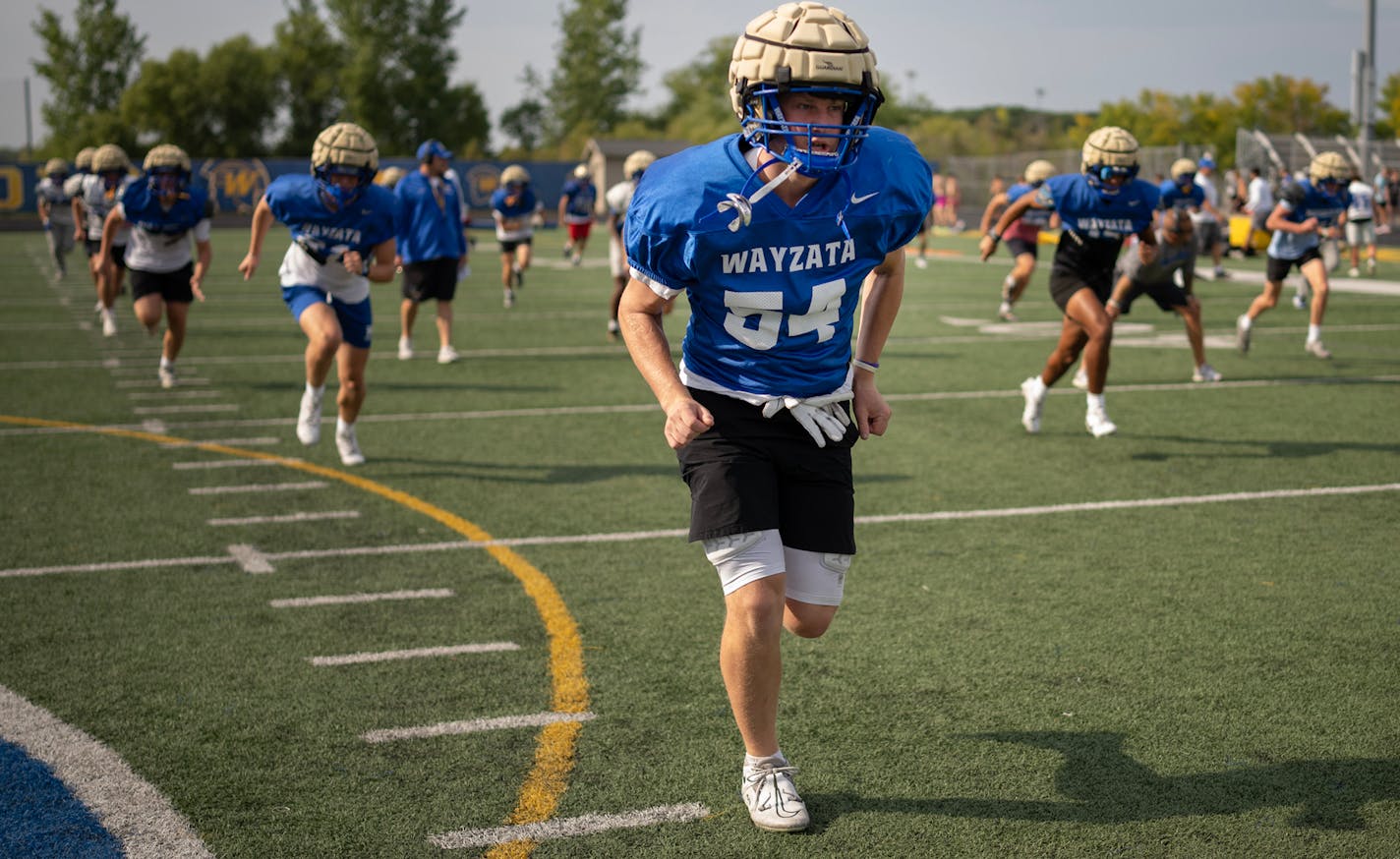 Wayzata senior Jack Simon during football practice at Wayzata High school Monday September 11.,2023 in Plymouth, MN. ] JERRY HOLT • jerry.holt@startribune.com