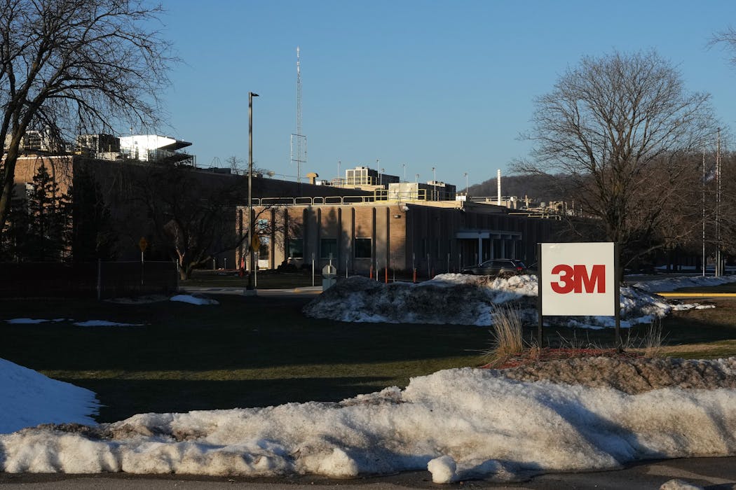 The 3M manufacturing facility where worker Trisha Jones was killed in 2023 when she was caught in a machine, drawing two “willful safety violations” from OSHA. Photographed on Jan. 31 in Prairie du Chien, Wis.