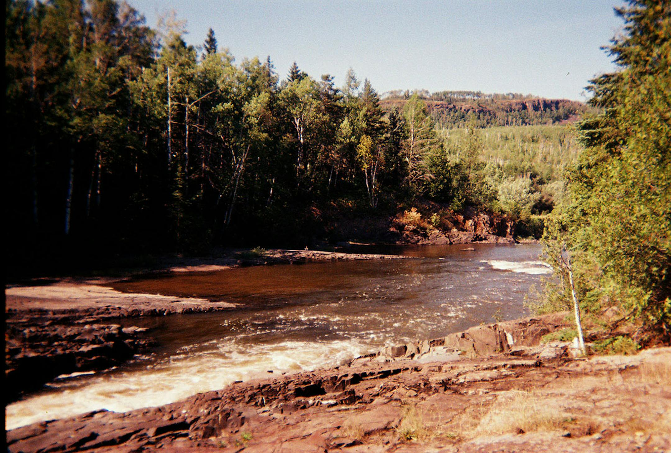 The Middle Falls area of the Pigeon River.