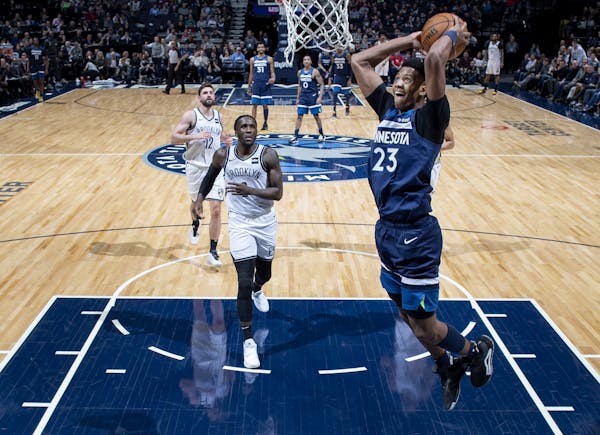 Jarrett Culver (23) of the Minnesota Timberwolves attempted a shot in the first half.