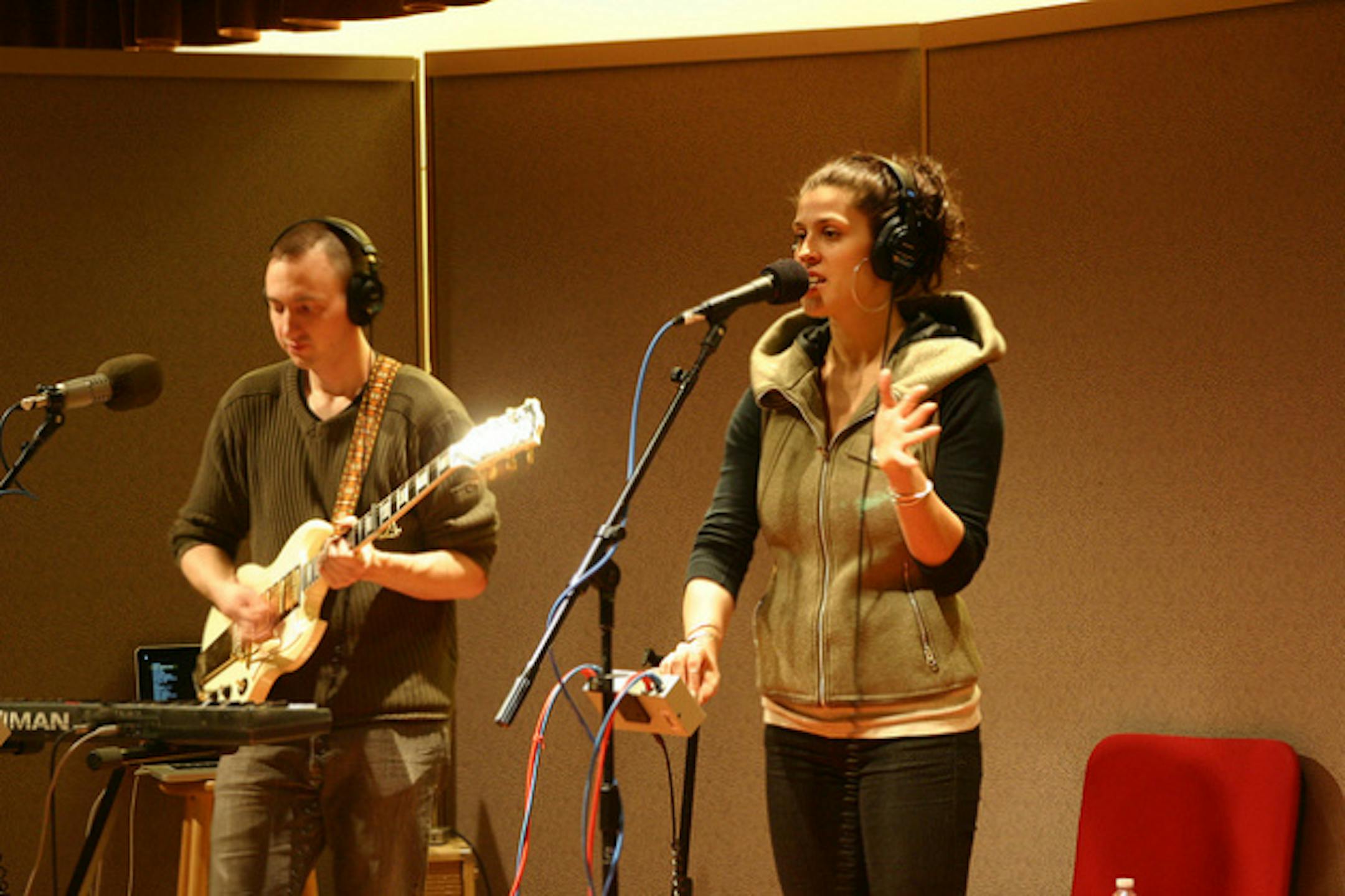 Dessa in Chicago with Justin Kiel. / Courtesy "Sound Opinions"