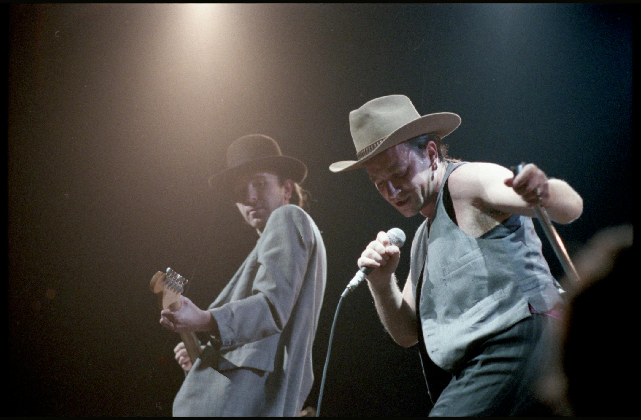 A file photo showing U2 on the "Joshua Tree" tour at the St. Paul Civic Center in 1987.
