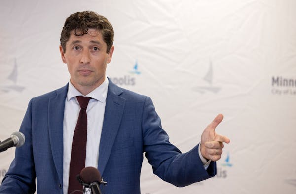 Minneapolis Mayor Jacob Frey spoke during a news conference Tuesday at City Hall.