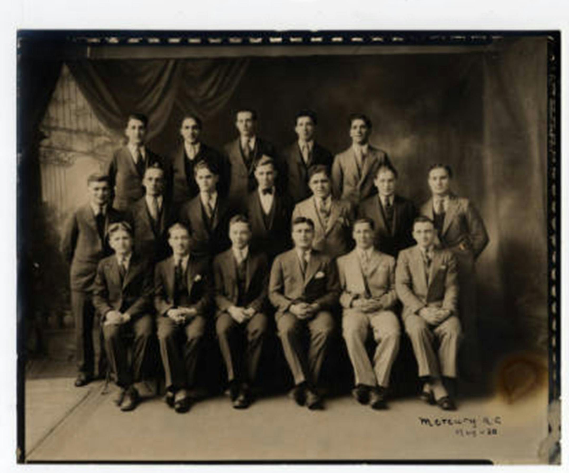 Original members of the Mercury Athletic Club, circa 1930. Credit: Courtesy of Mercury Club