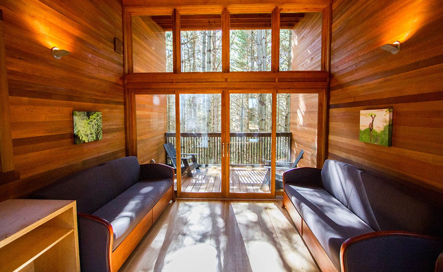 Camper cabins at Whitetail Woods Regional Park. HGA