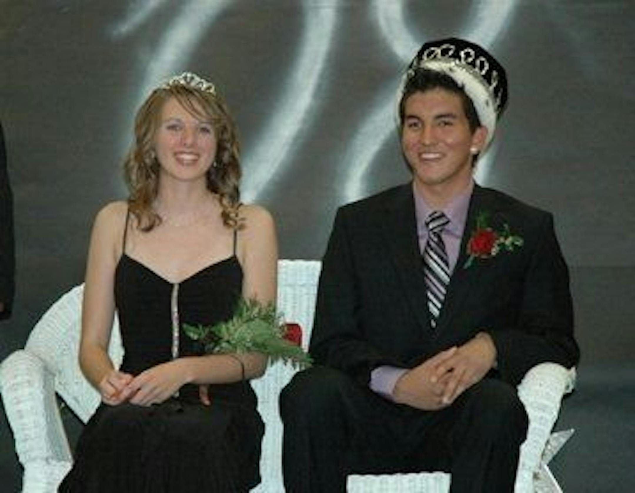 Emilio Campo Jr., with girlfriend Samantha Crowley, after being crowned prom king and queen at his high school in 2009.