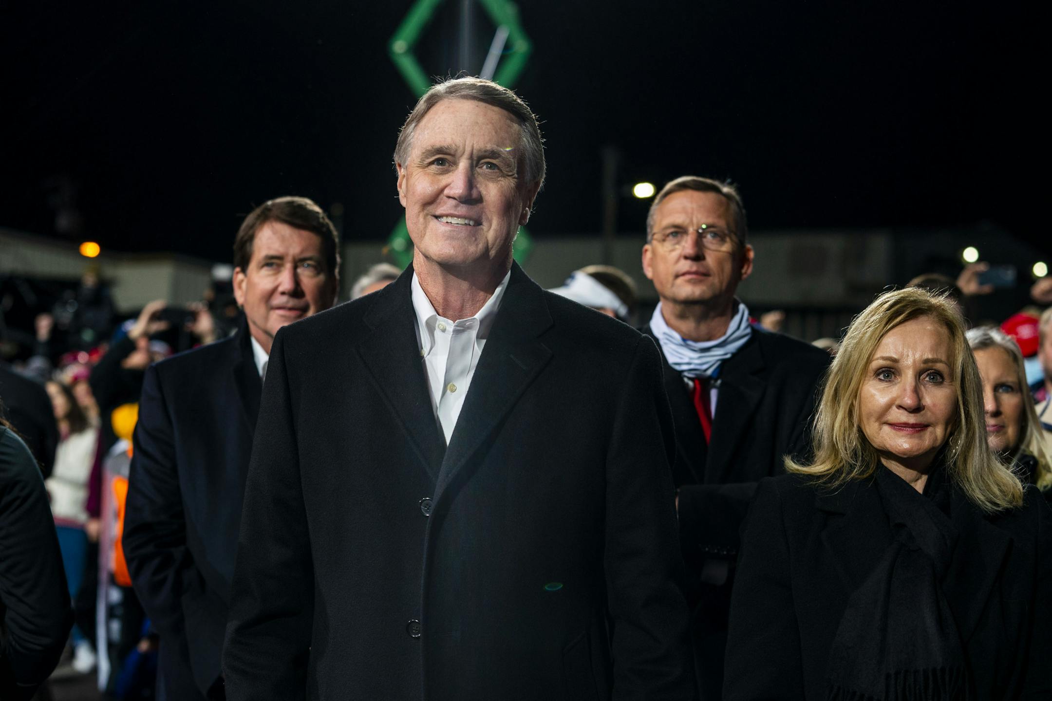 U.S. Sen. David Perdue, R-Ga., at a campaign event on Saturday. According to the New York Times, Perdue has made as many as 20 stock trades a day, for a total of 2,596 trades during his six-year term.