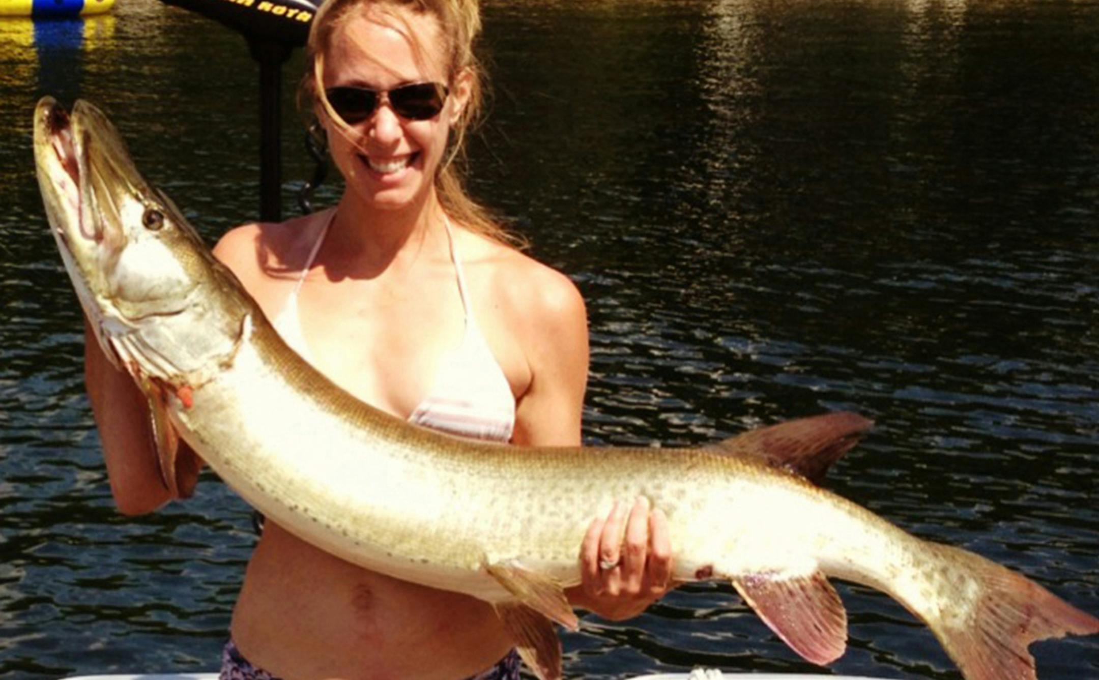 HUNGRY MUSKIE Tina Dunlap of Wayzata was fishing with her husband on Lake Minnetonka when she caught this 51-inch muskie. ‚ÄúI was reeling in a small pike and this beauty came out of nowhere and ate him!‚Äô‚Äô she said. ‚ÄúWe fought for about 15 minutes and I ended up winning. I never thought in a million years on a bluebird day in the middle of summer I would catch a fish like this!‚Äô‚Äô