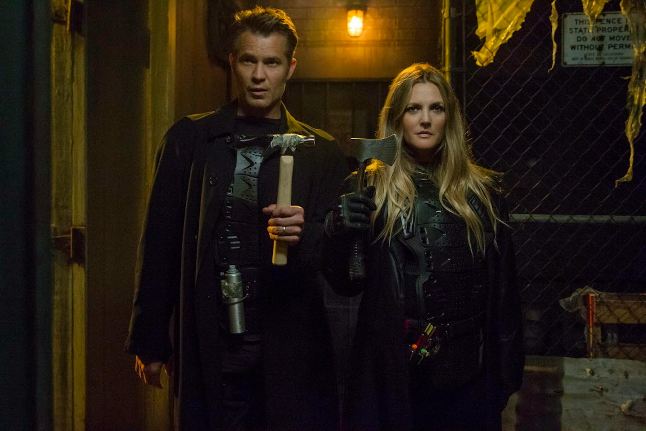 Timothy Olyphant and Drew Barrymore in "Santa Clarita Diet."