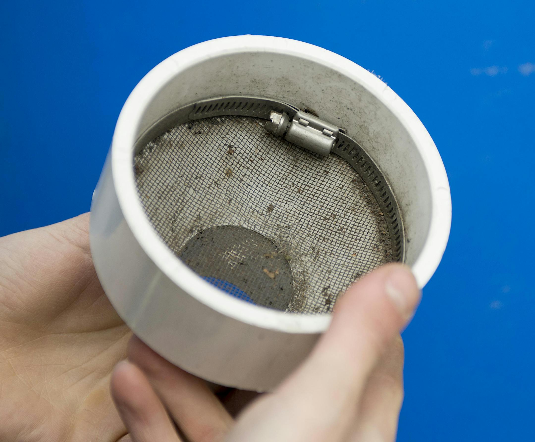 Karl Stoerz made various versions of filters to collect any debris that runs off the roof. This is one of his most successful.] BRIDGET BENNETT SPECIAL TO THE STAR TRIBUNE • bridget.bennett@startibune.com Stoerz has 12 barrels connected to the system that holds the collected rain. Stoerz took features of various rain collecting systems that he had seen online and tweaked them for his own. The water is used to help water the garden in the backyard of his building. Friday, April 3, 2015, ou