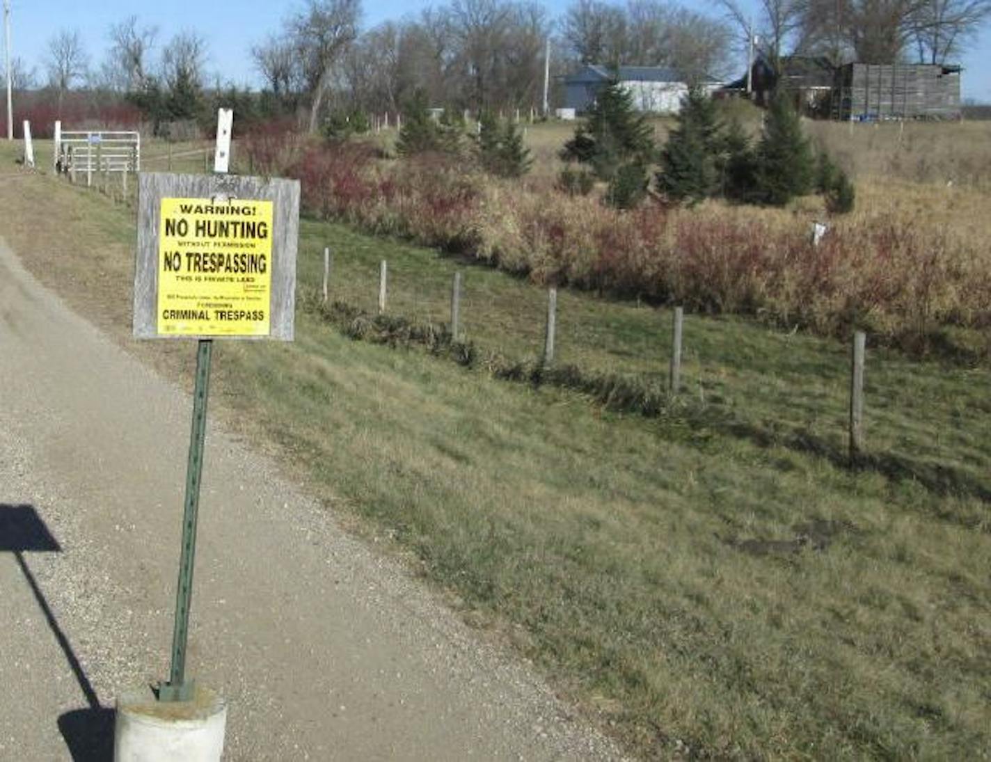 There was no fishing on Jolly Ann Lake in Otter Tail County. A landowner in a property dispute with the state has blocked the public access with a sturdy fence. ORG XMIT: MIN1712151608121482