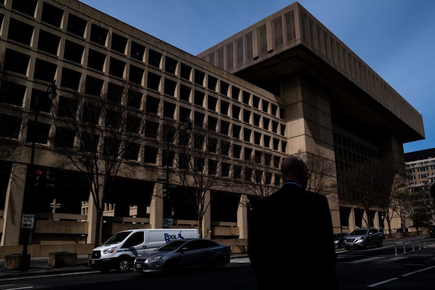 The FBI building complex in Washington, Monday, March 16, 2020. The Senate voted on Monday to temporarily reinstate a handful of newly expired FBI tools for investigating terrorism and espionage in an attempt to grant lawmakers time to sort out broader differences over surveillance laws and move to addressing the coronavirus pandemic.