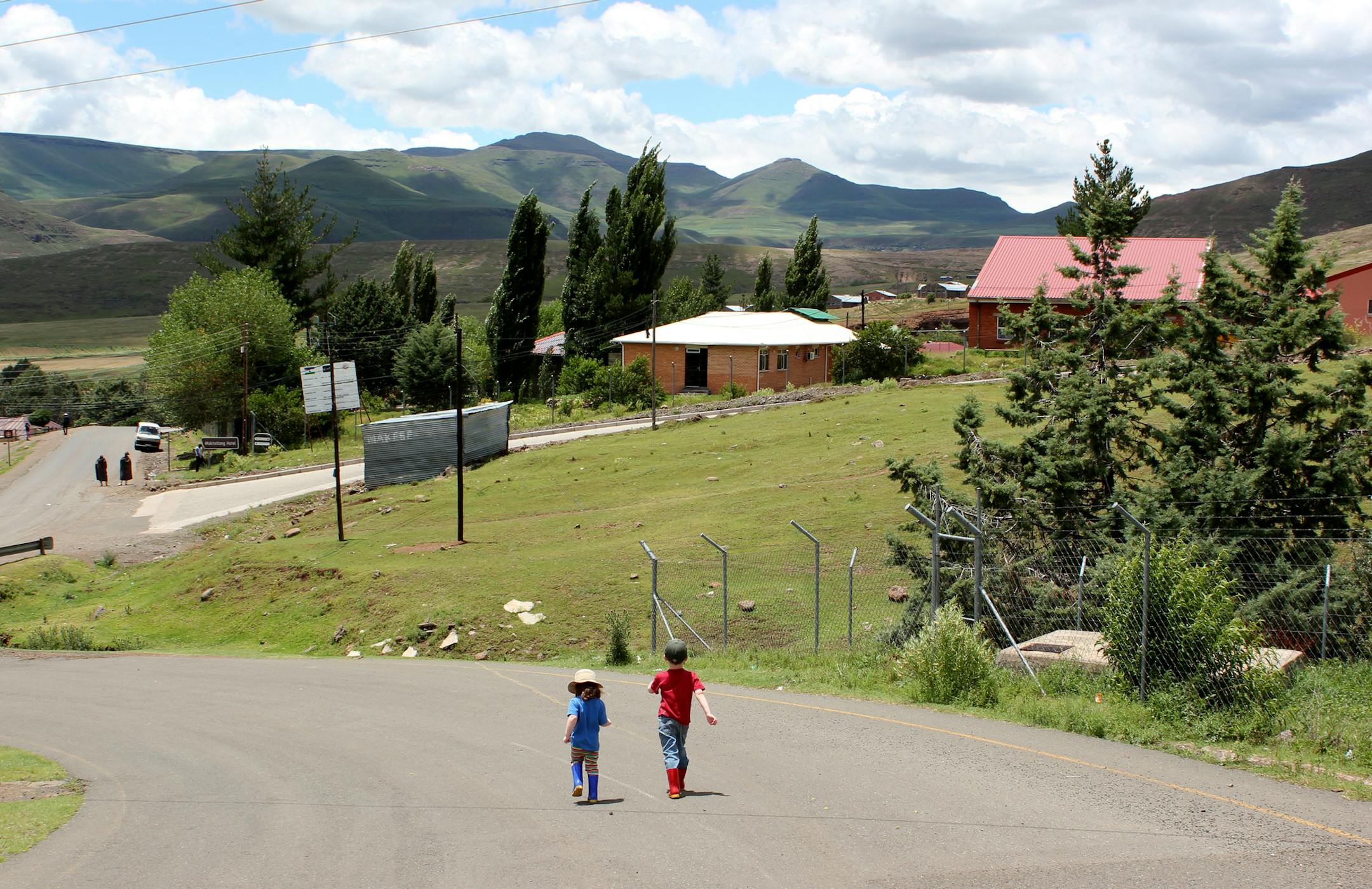 (Sam & Eve) - Sam & Eve in Mokhotlong Camptown (photo credit: Ellen Block)