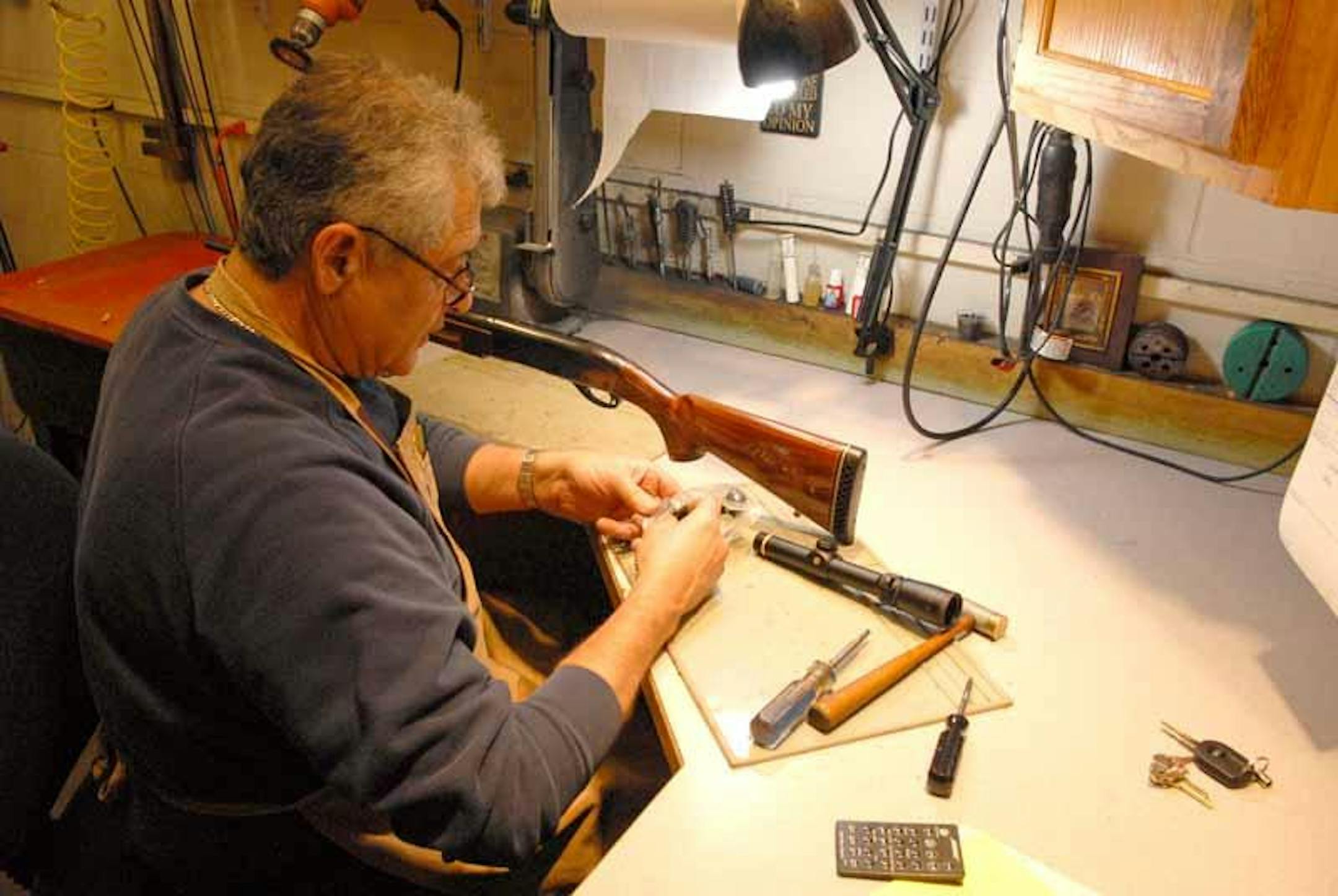 Bob Everson is the gunsmith at Joe's Sporting Goods in St. Paul.