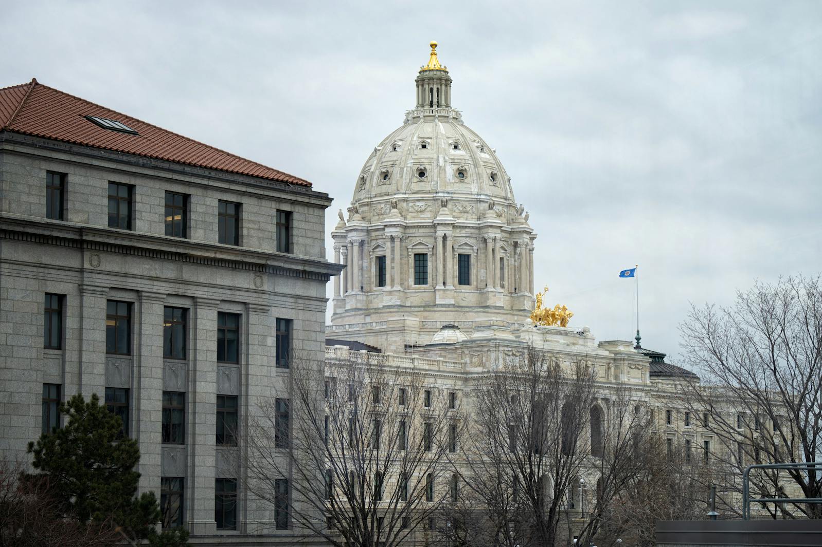 The Minnesota State Capitol where the Legislature will convene on Monday Feb 12, taken on Thursday, Feb. 8, 2024  St. Paul, Minn.  On the left is the State Office Building which is under renovation.  ] GLEN STUBBE • glen.stubbe@startribune.com