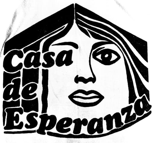 September 18, 1982 Detail from the shelter's logo. Casa de Esperanza (Spanish for "House of Hope")opened in St. Paul in June, with funds from the Minnesota Department of Corrections and from private donors. The shelter's literature says it is "un refugio para mujeres en relaciones violentas, y sus ninos" -a shelter for women in violent relationships and their children. As with other shelters, its location is not publicized so that the violent men cannot find the women.