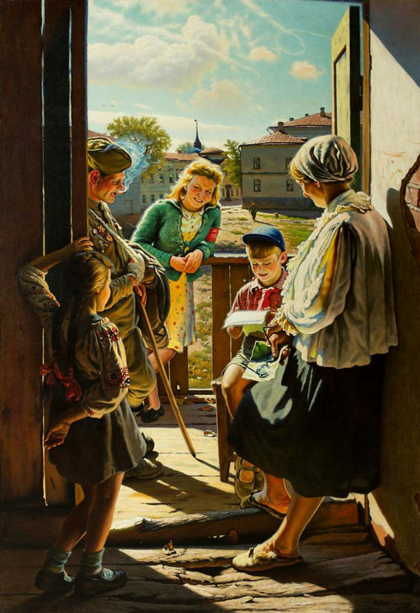 &#xec;Letter From the Front,&#xee; by Aleksandr I. Laktionov. Provided by the Museum of Russian Art.