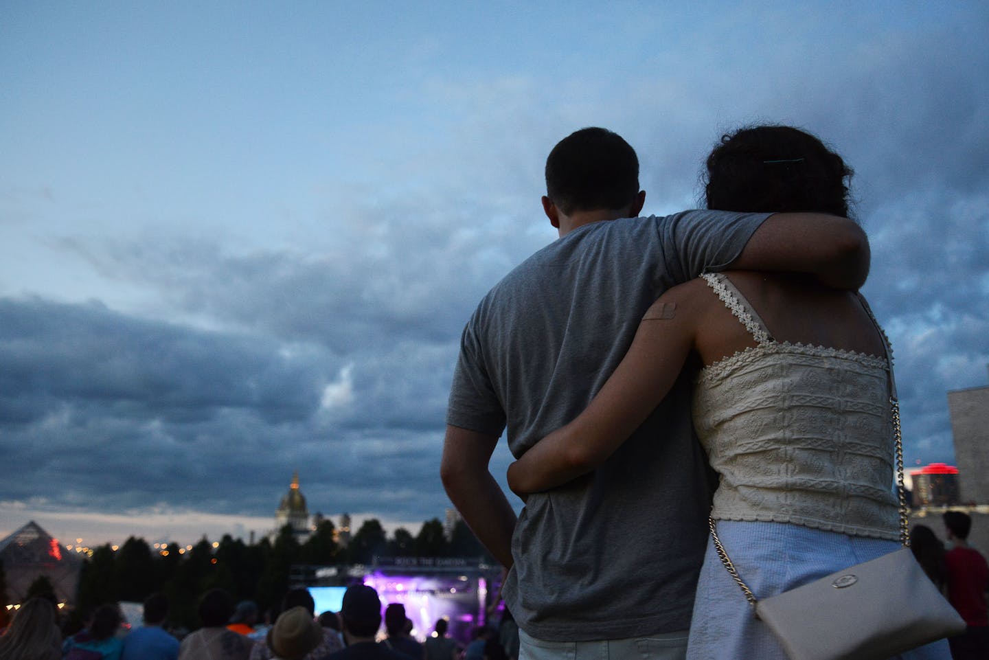 Thousands gathered at Rock the Garden in Minneapolis after sunset on Saturday, June 20, 2015.